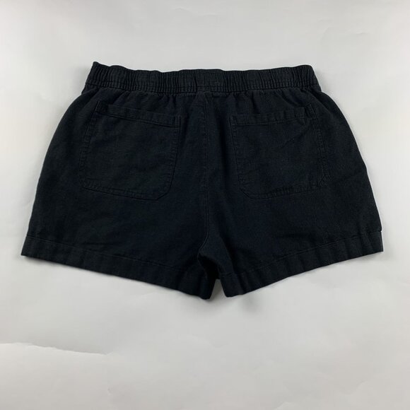 Old Navy Black Linen Blend High Rise Pull On Shorts M - Picture 5 of 5